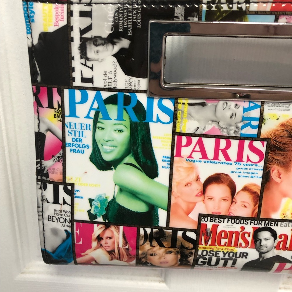 Fashion Magazine Cover Collage Chain Clutch - Multicolor - Picture 6 of 16